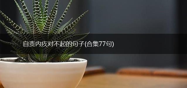 自责内疚对不起的句子