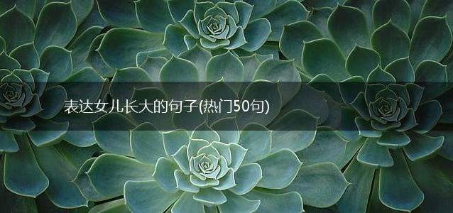 表达女儿长大的句子
