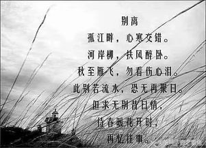 描写离别押韵的句子