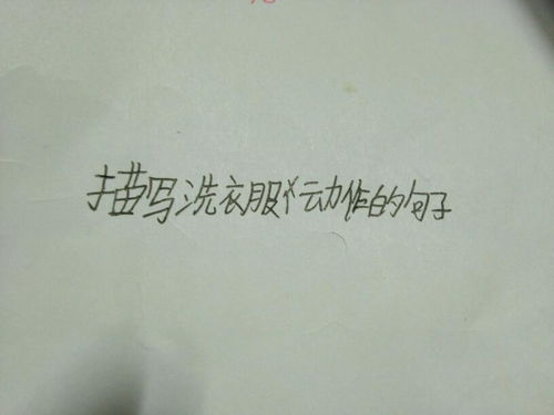 洗衣服怎样用句子描写