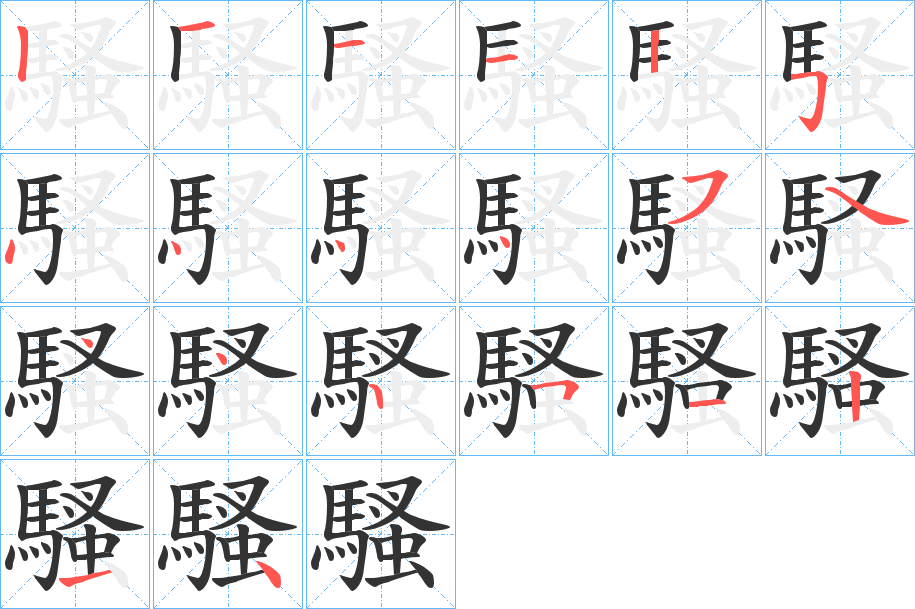 騷的笔画顺序