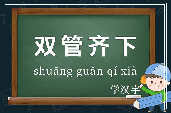 成语双管齐下释义