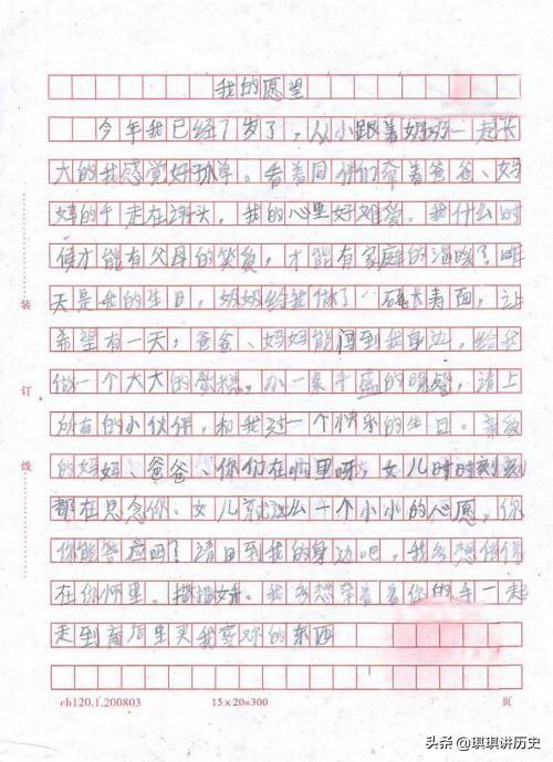 有关我的心愿的作文